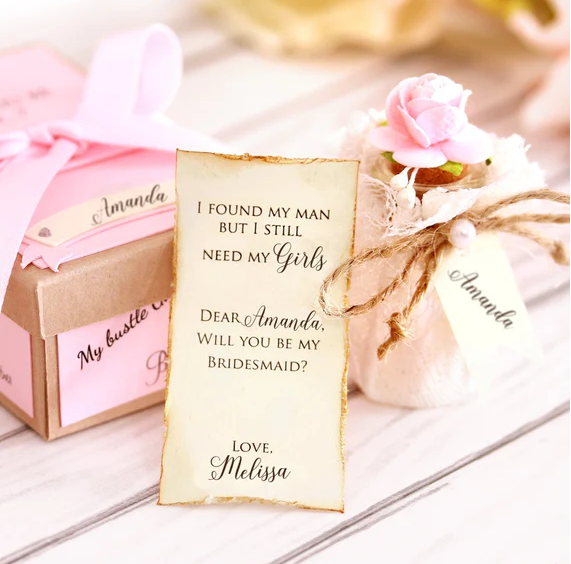 Will you be my Bridesmaid Message in a Bottle Proposal